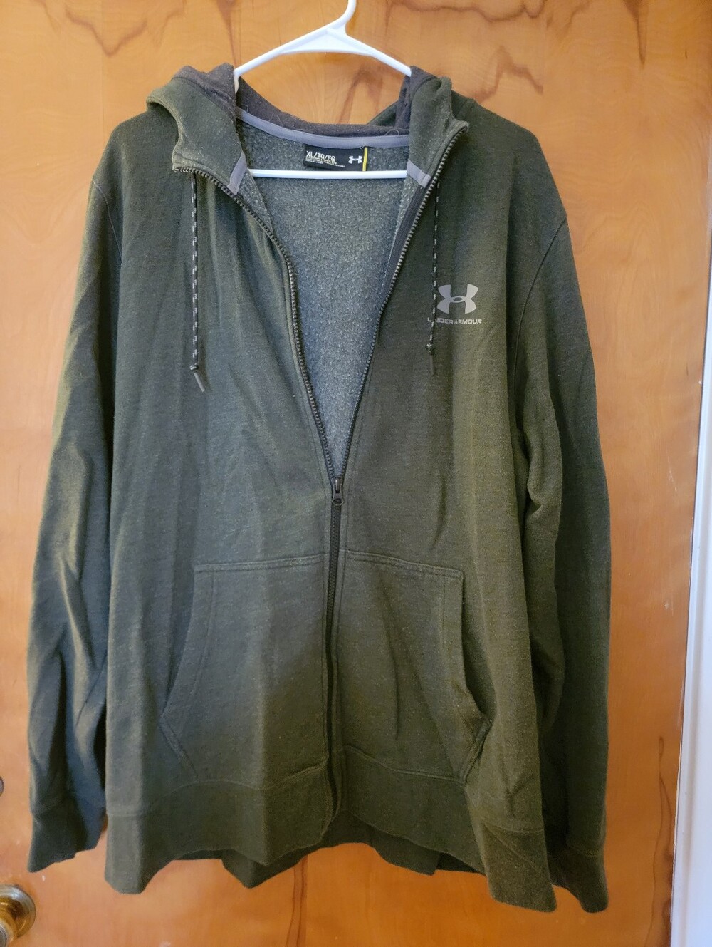 Under Armour Men's Gray Zip-Up Hooded Sweatshirt